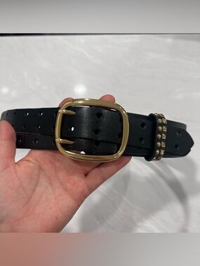 Linea Pelle Genuine Handmade Leather Black Belt Size Large Versatile Wardrobe